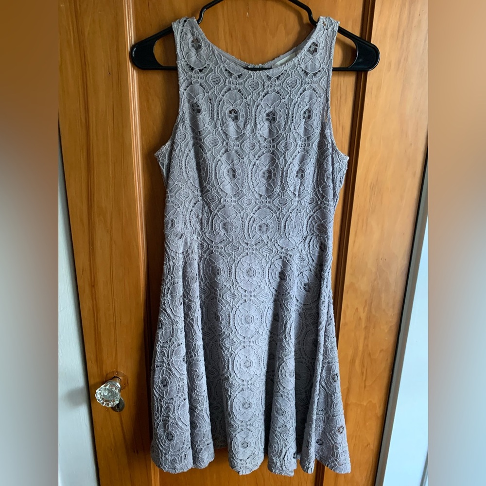 Gray lace dress. Size S